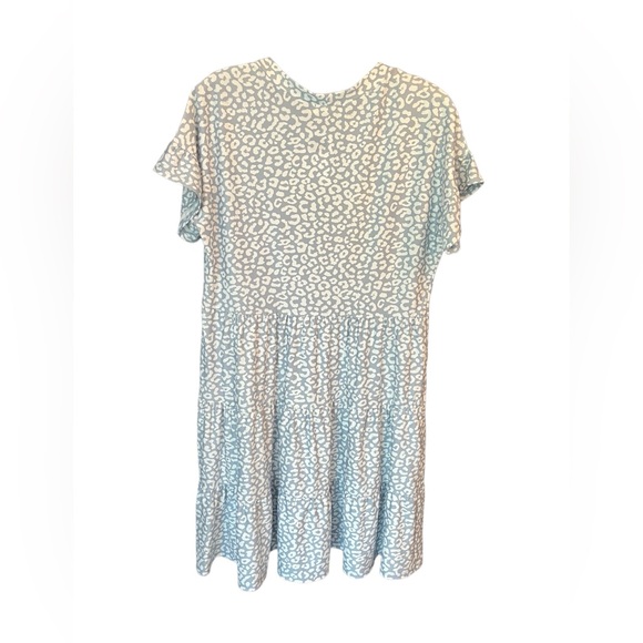 NWT First Look Blue and White Fascination Leo Dress Size L - Picture 3 of 4